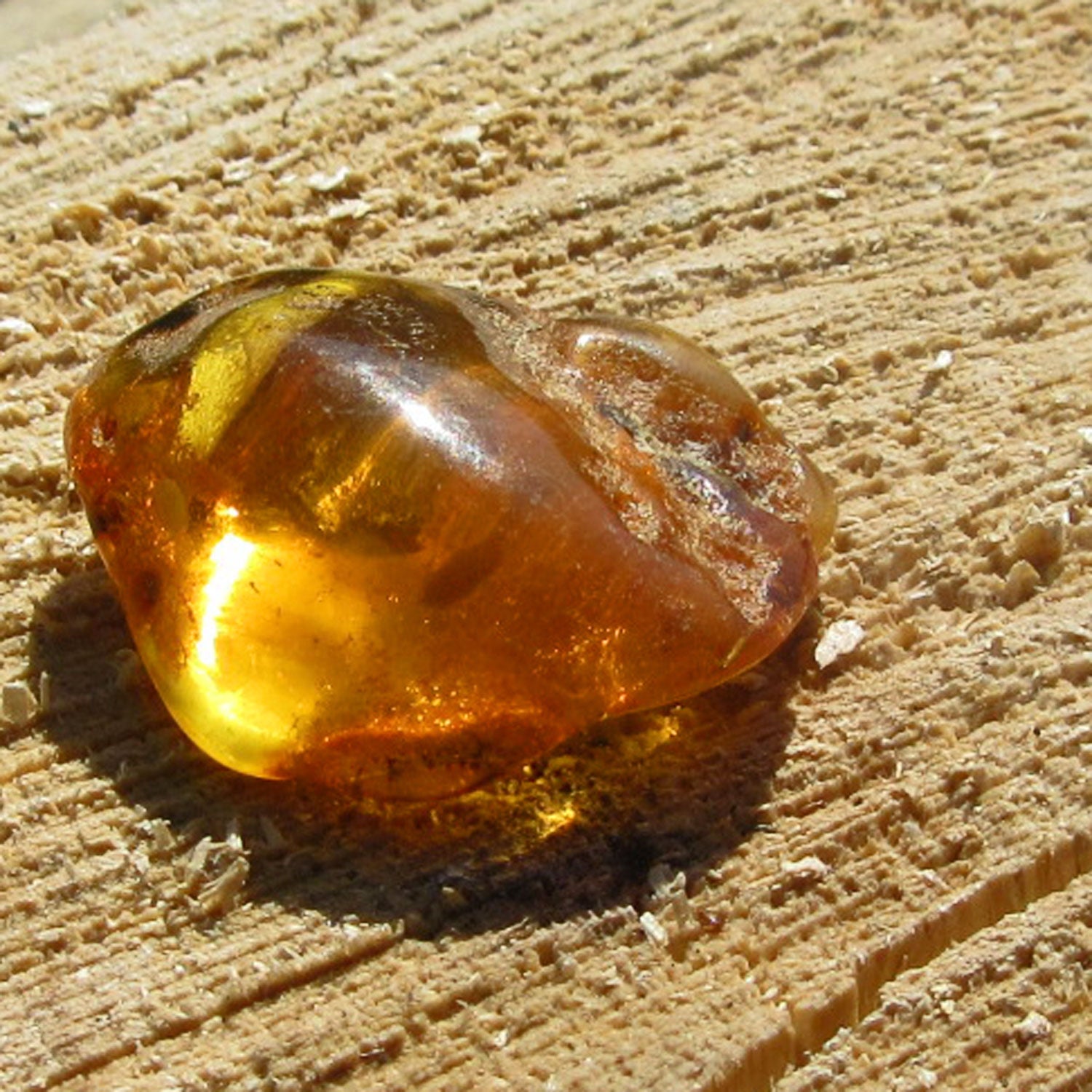 Poliertes Bernsteinstück von der Ostsee-Insel, Unikat
