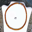 Einzigartiges Collier aus polierten Bernsteinwalzen und Silber