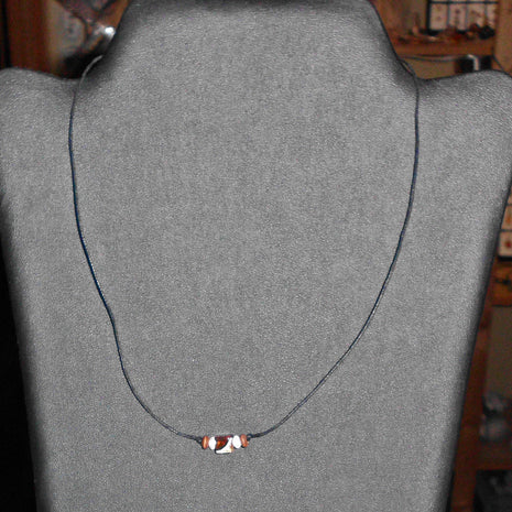 Collier aus Bernsteinwürfeln und Silberperlen, Unikat
