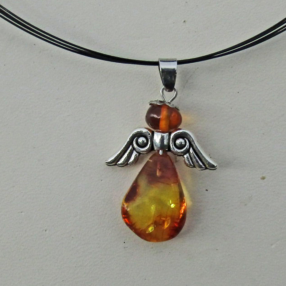 Bernsteinengel als Schutzengel – Unikat von Rügen