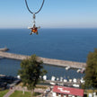Silberanhänger Seestern mit kognacfarbenem Bernstein