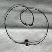 Collier mit Mosaikbernstein in gebürstetem Silberquadrat