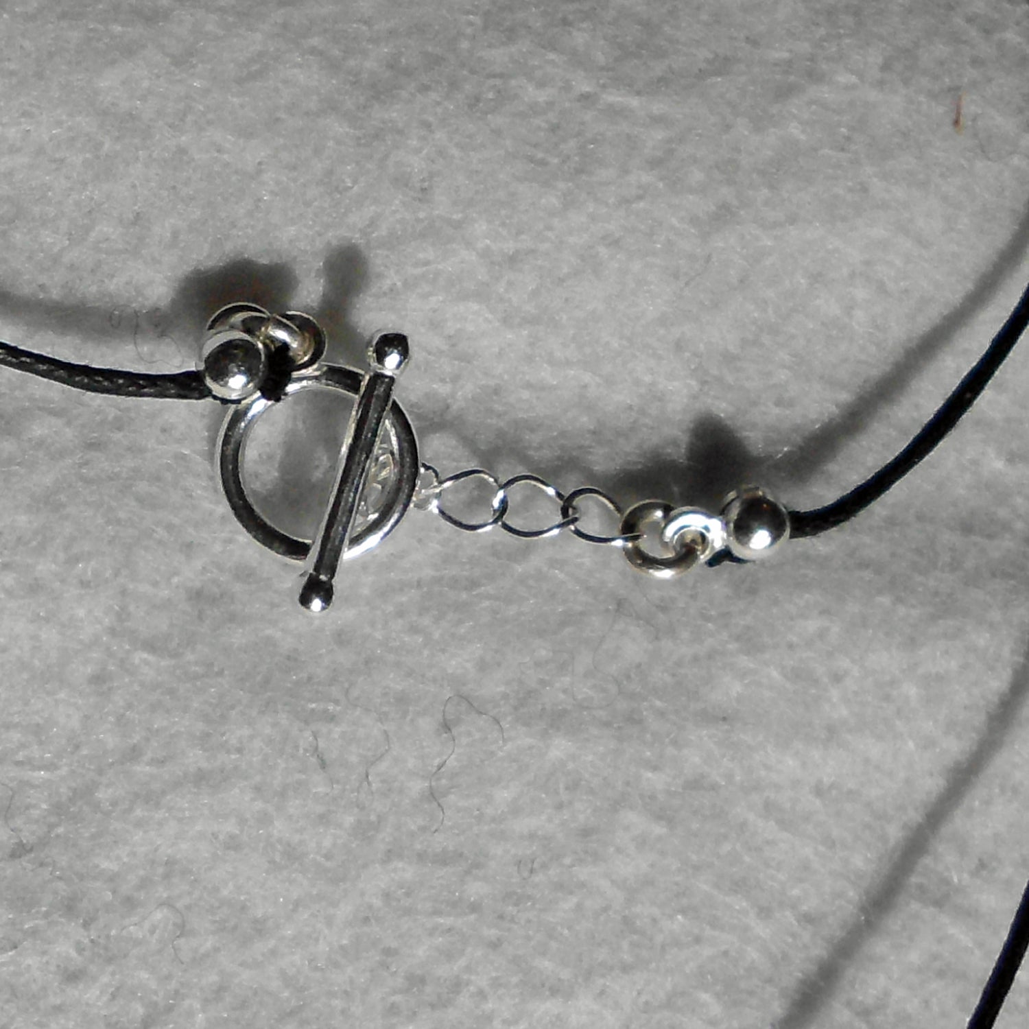 Collier aus Bernstein, Seeglas und Holz mit Silberverschluss