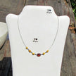 Elegantes Drahtcollier mit Bernstein und Silberröhrchen