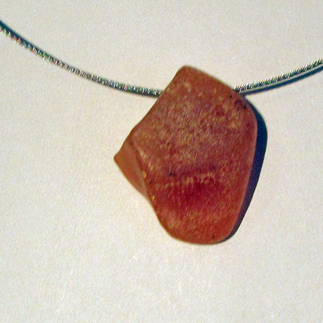 Drahtcollier mit unpoliertem Bernstein, 925 Silber