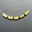 Edles Drahtcollier mit 5 polierten Bernsteinwalzen