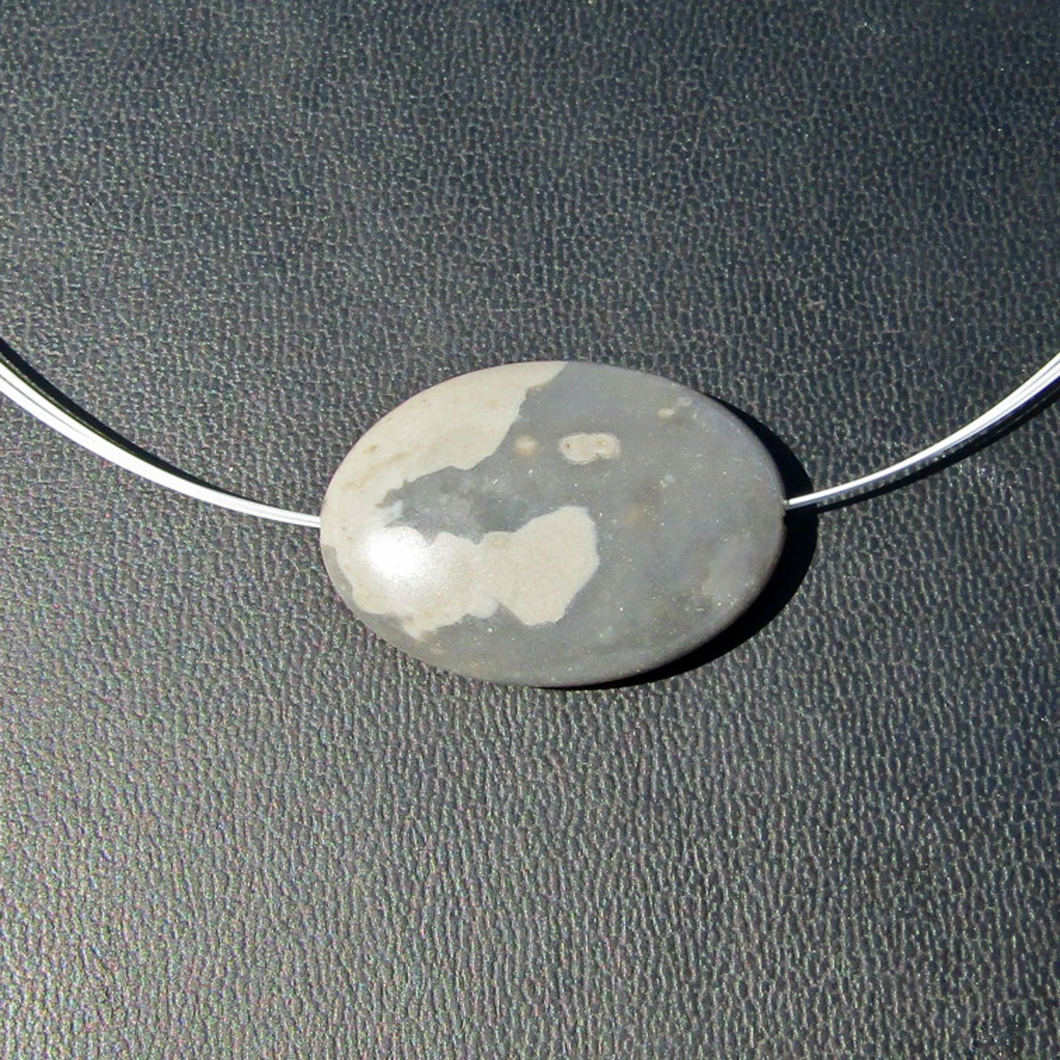 Polierter Feuerstein, flach, einzigartig und natürlich