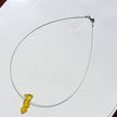Bernstein-Collier mit Seepferdchen, 43 cm lang, Unikat