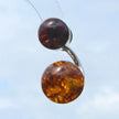Ohrstecker aus Bernstein und Silber – Einzigartiges Unikat