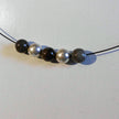 Drahtcollier mit Feuerstein und Silber – Unikat