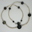 Edles Collier aus Feuersteinperlen und Silberröhrchen