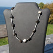 Einzigartiges Collier aus Feuerstein-und Silbernuggets