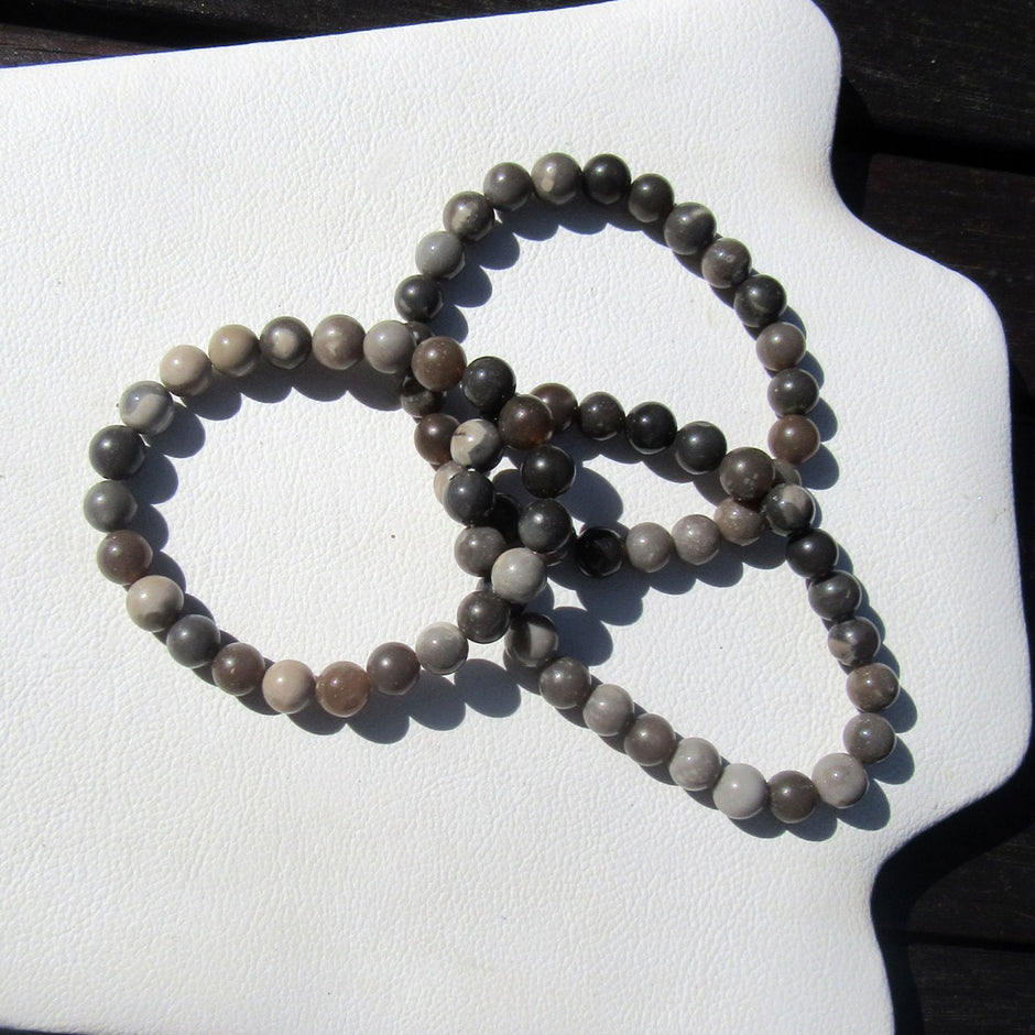 Armband aus Feuersteinperlen – Natur pur, ein Unikat