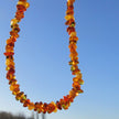 Elegantes Fußkettchen aus polierten Bernsteinen