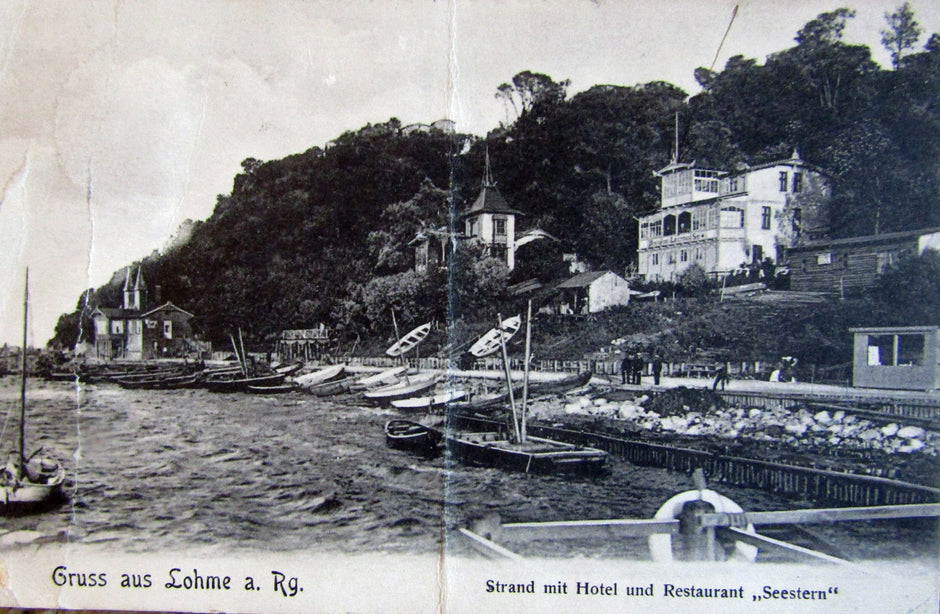 Postkarte Gruss aus Lohme – Strandblick auf den Seestern