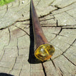 Elegante Haarnadel aus Holz mit Bernstein, Einzelstück