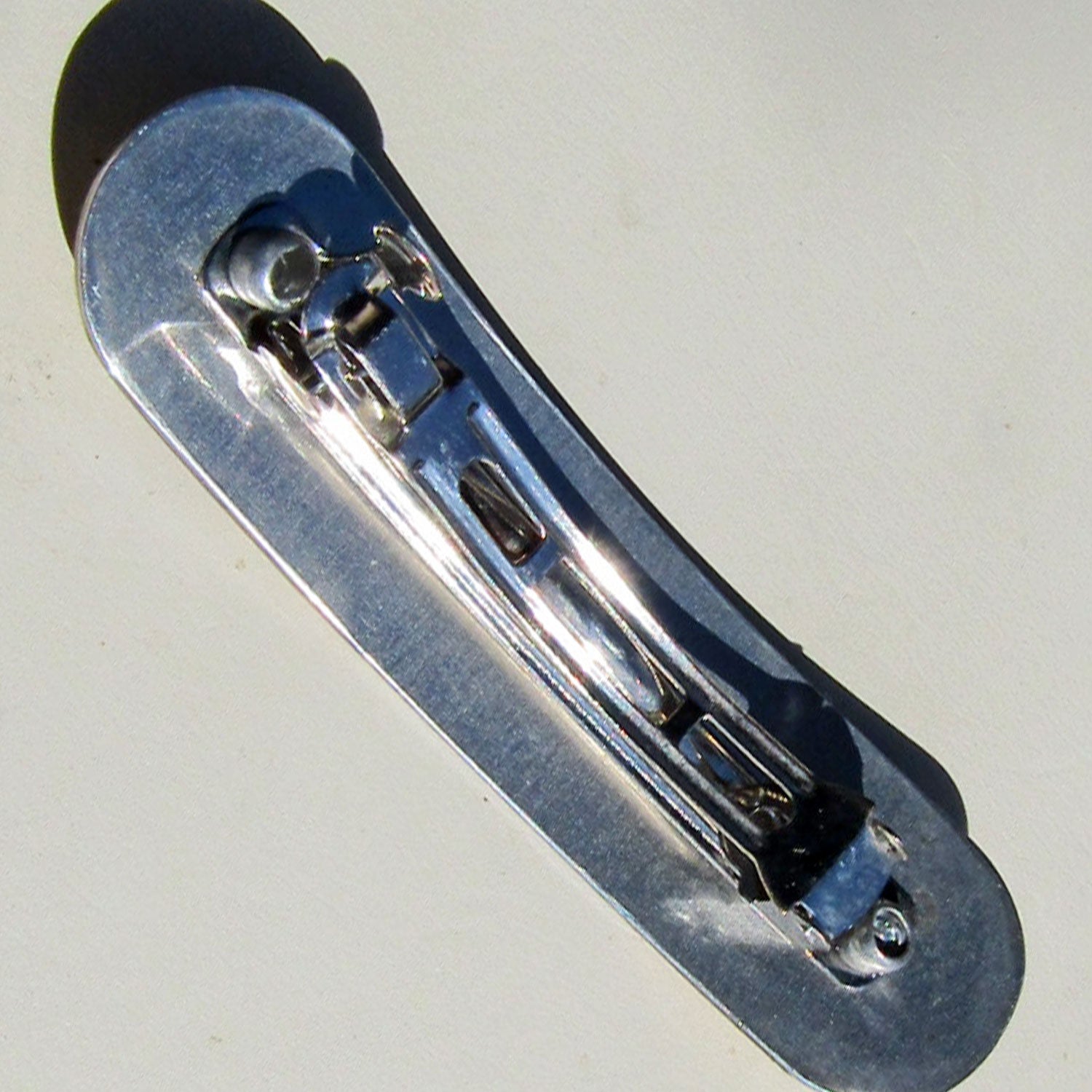 Haarspange aus hellen, flachen Bernsteinen – Unikat