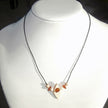 Collier mit 3 Bernsteinen und Holz, einzigartig und natürlich