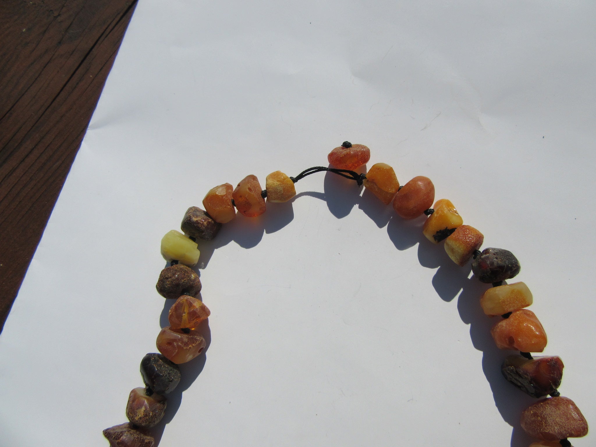 Massive Bernsteinkette aus unpolierten Nuggets von Rügen
