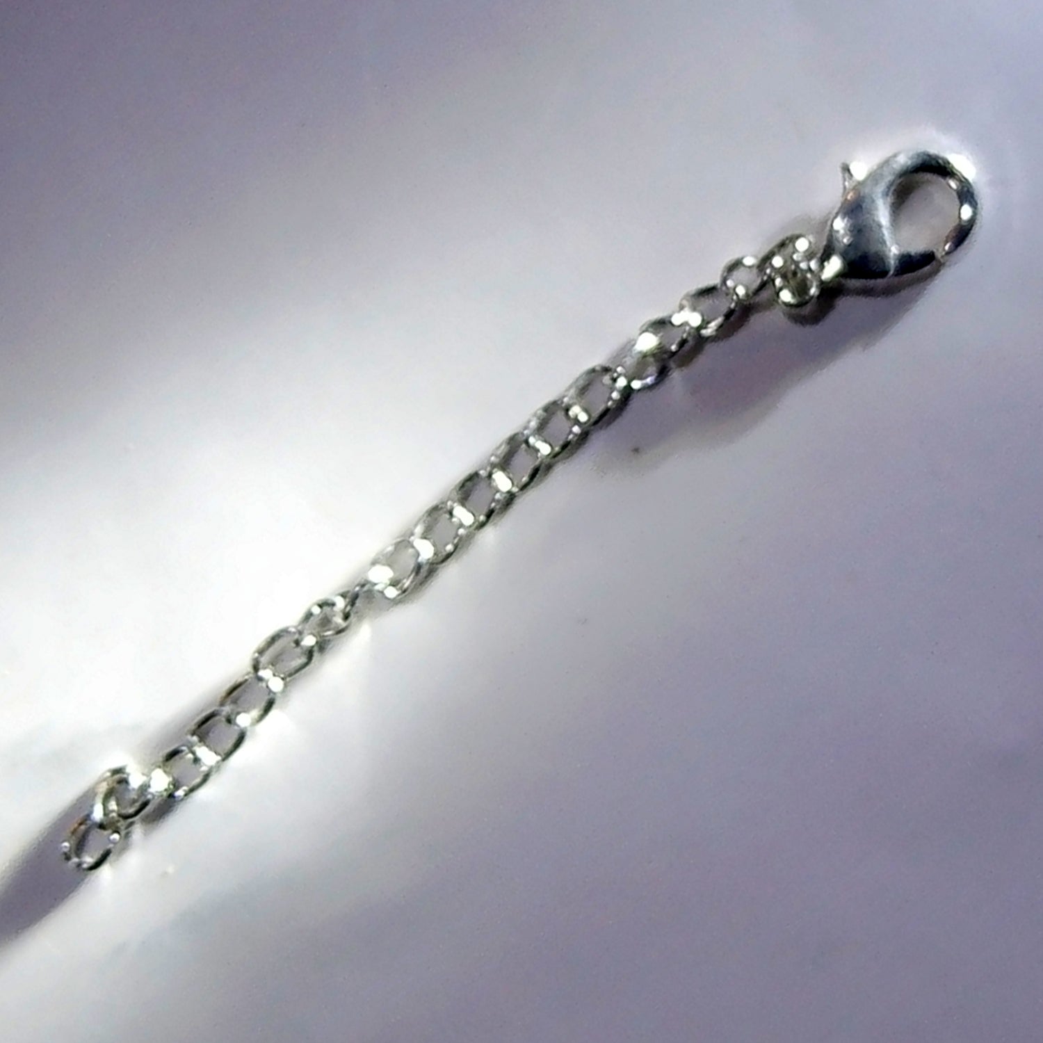 Versilberte Kettenverlängerung, individuell einstellbar