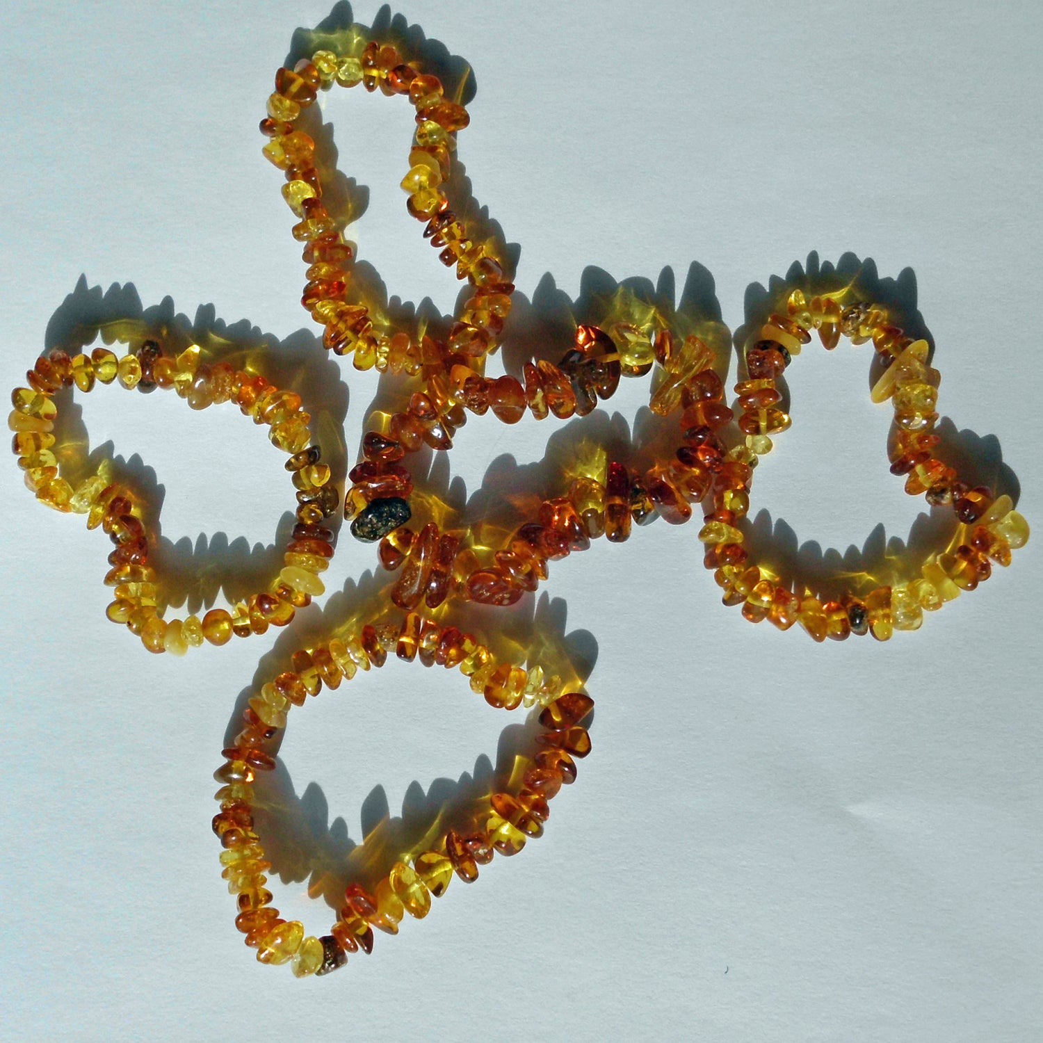 Einzelstück Bernsteinarmband für Kinder, braun/gelb