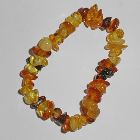 Einzelstück Bernsteinarmband für Kinder, braun/gelb