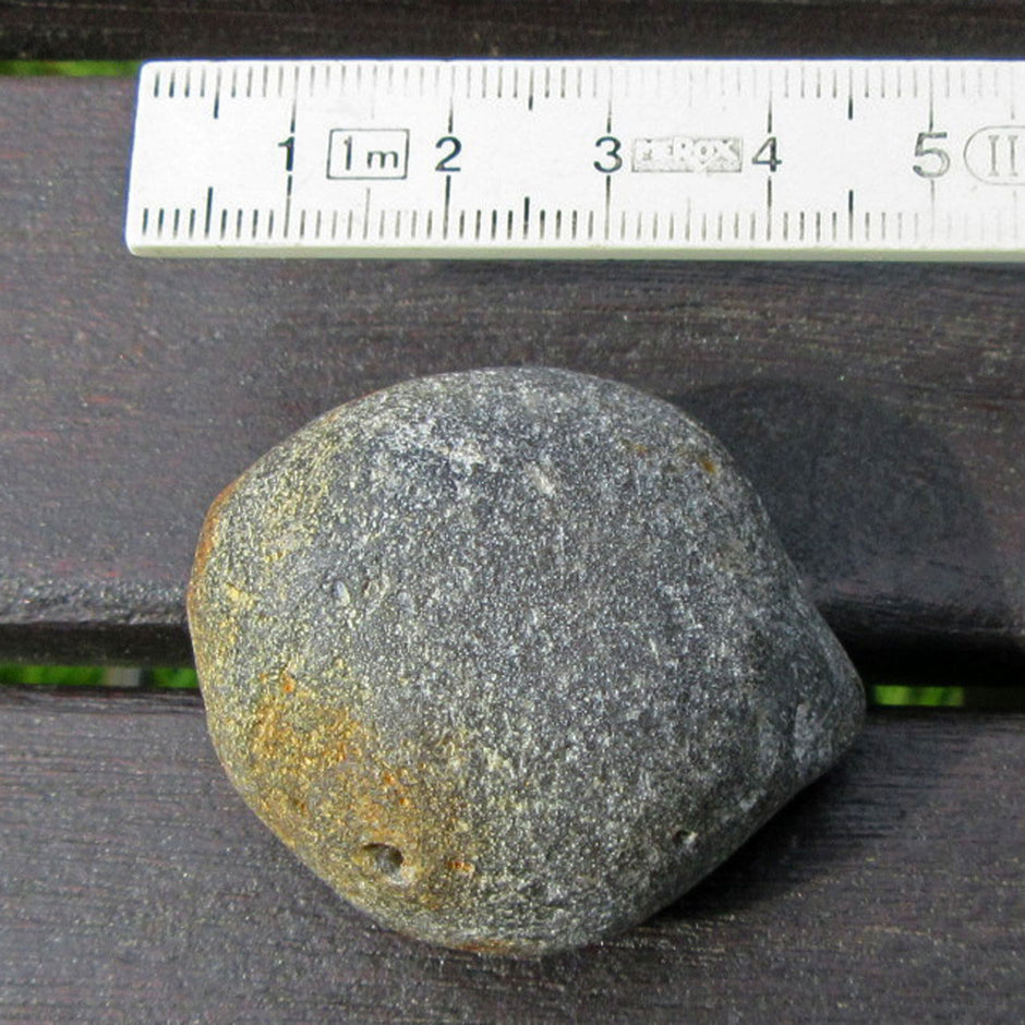 Einzigartiger Kugelschwamm mit Pyrit-Löchern