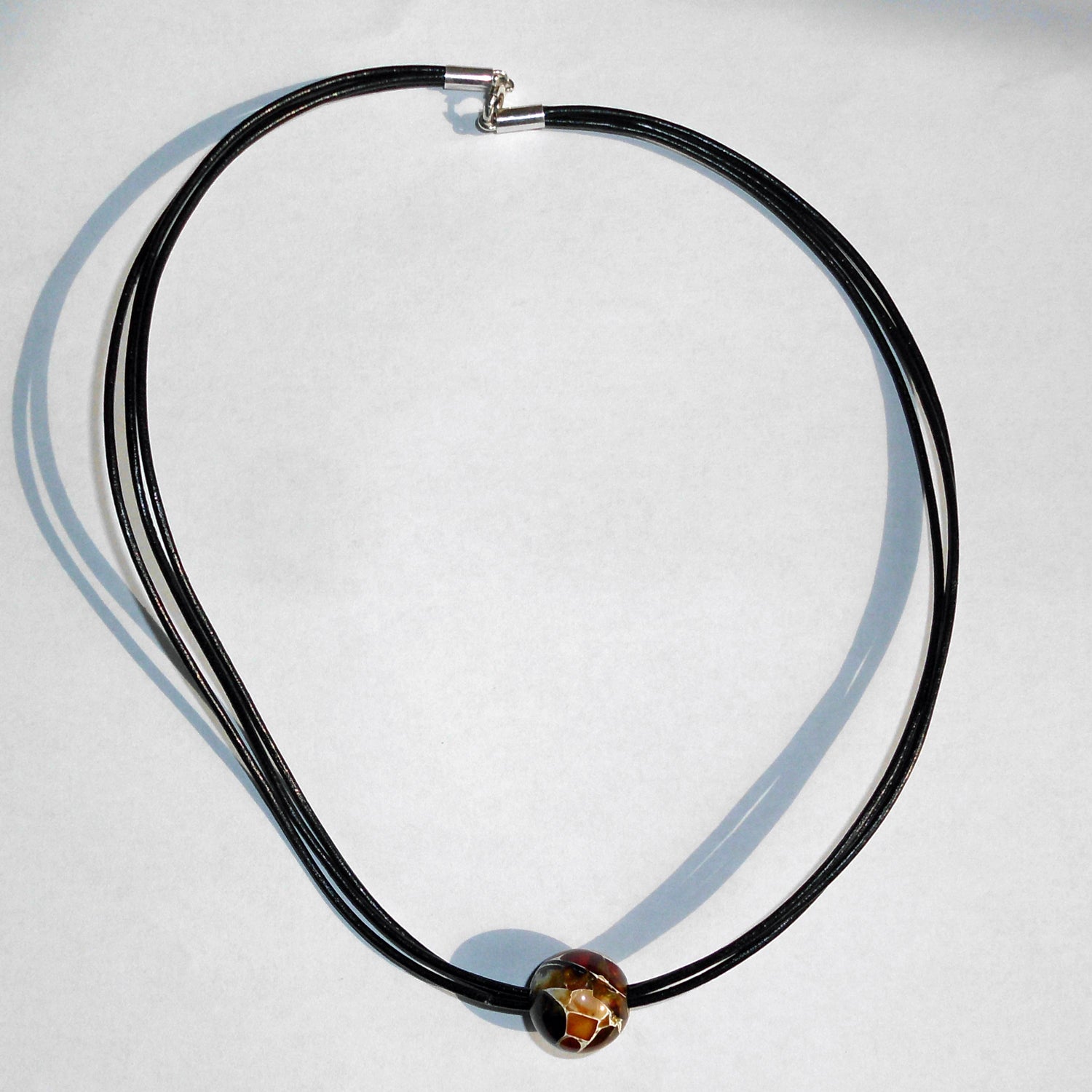 Einzigartige Mosaikbernsteinkugel – 20 mm, Unikat