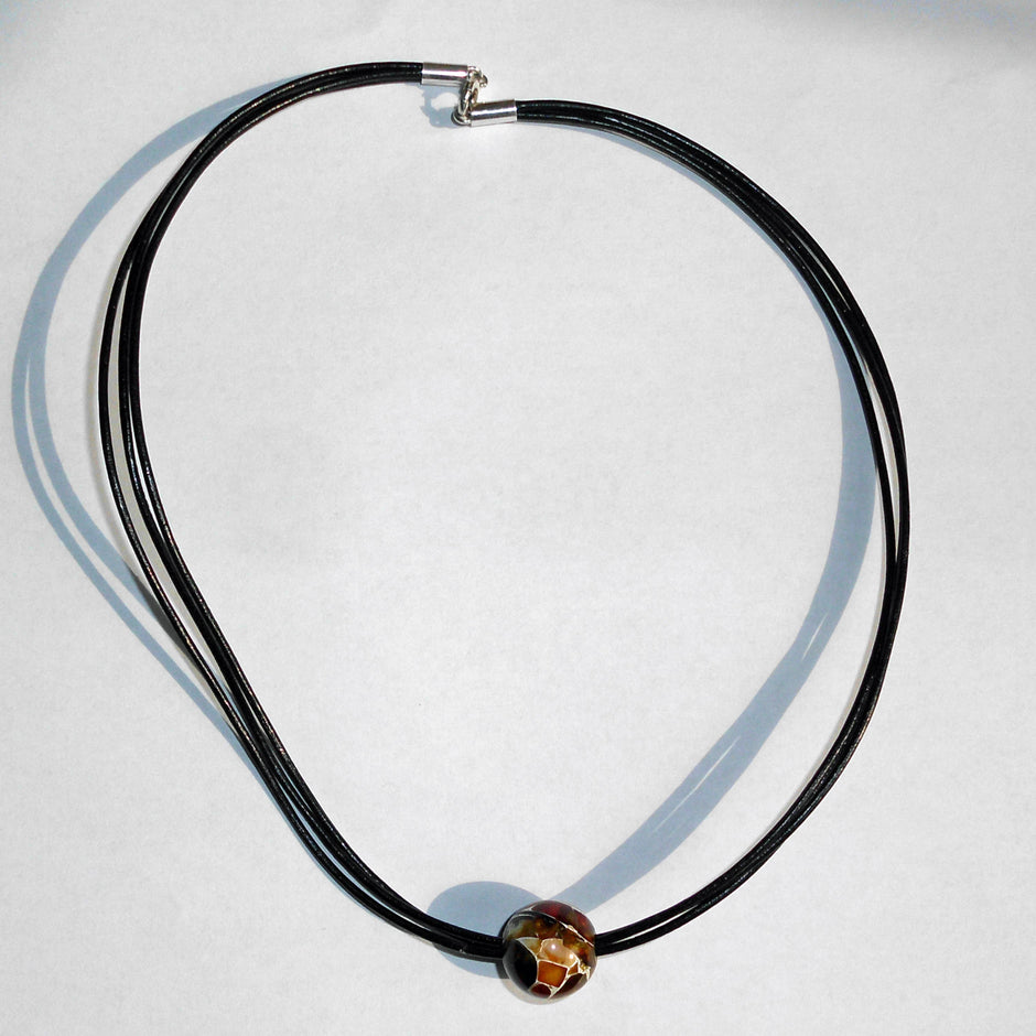 Einzigartige Mosaikbernsteinkugel – 20 mm, Unikat