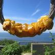 Extravagantes Collier aus butterscotch Bernstein