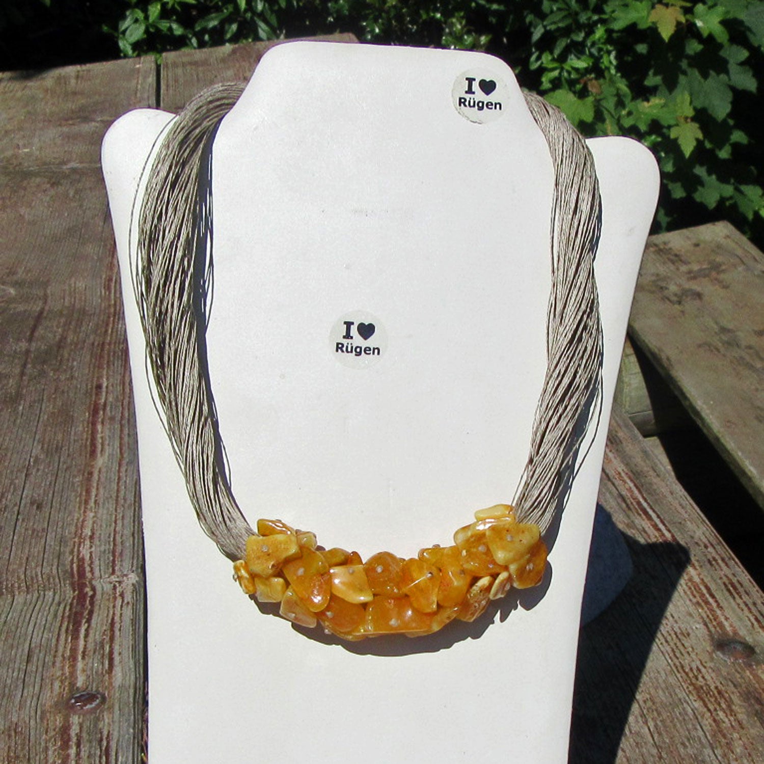 Extravagantes Collier aus butterscotch Bernstein