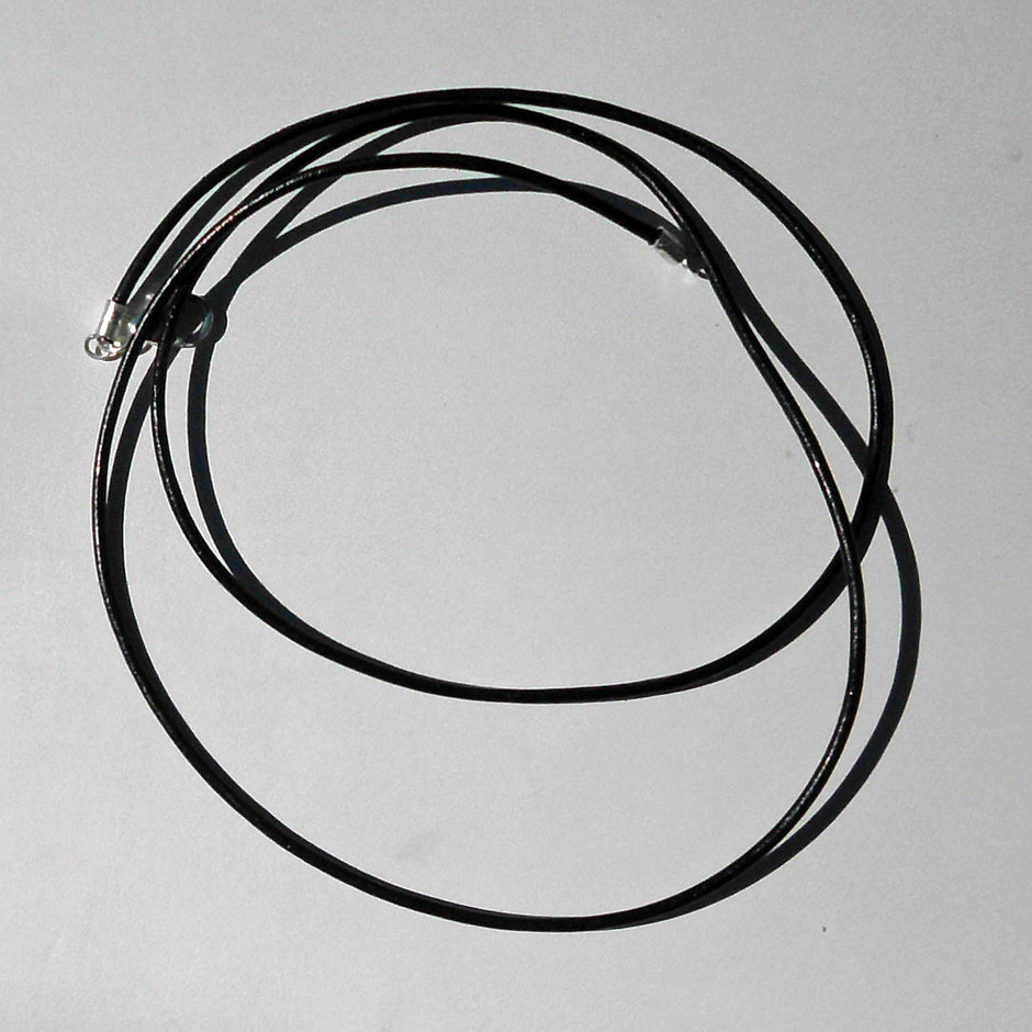 Feines 1mm Ledercollier mit 925er Silberschließe