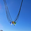 Einzigartiges 7fädiges Collier aus Seeglas von der Ostsee