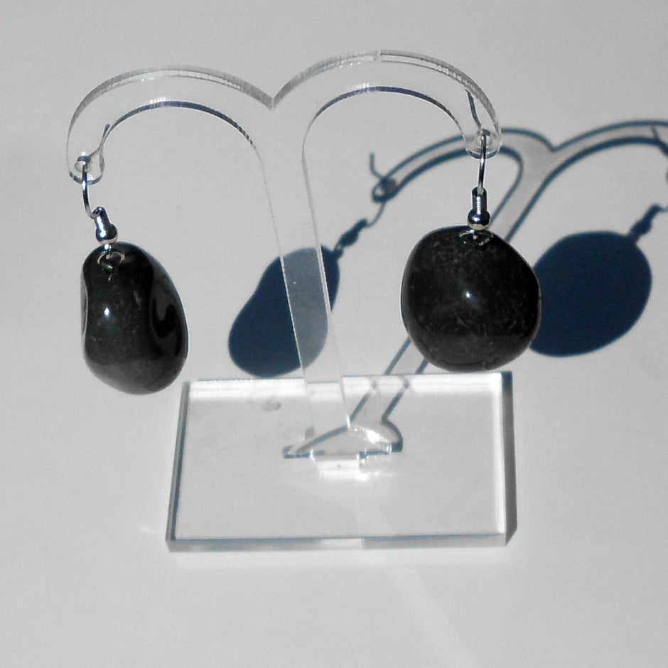 Ohrhänger aus Feuersteinnuggets und 925er Silber