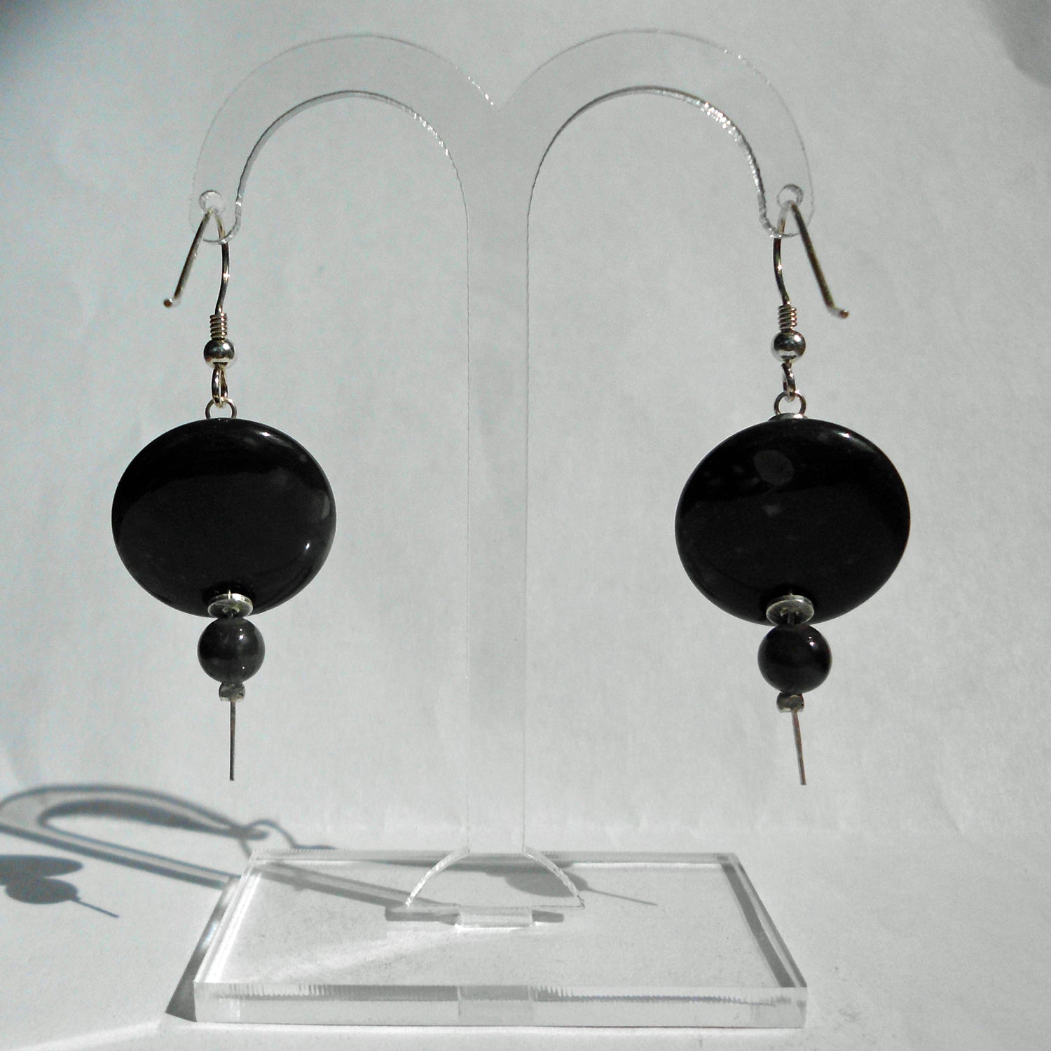 Ohrhänger aus Feuerstein und Silber, Unikat von Rügen