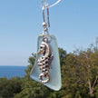 Ohrhänger aus Seeglas mit Seepferdchen, 4,8 cm