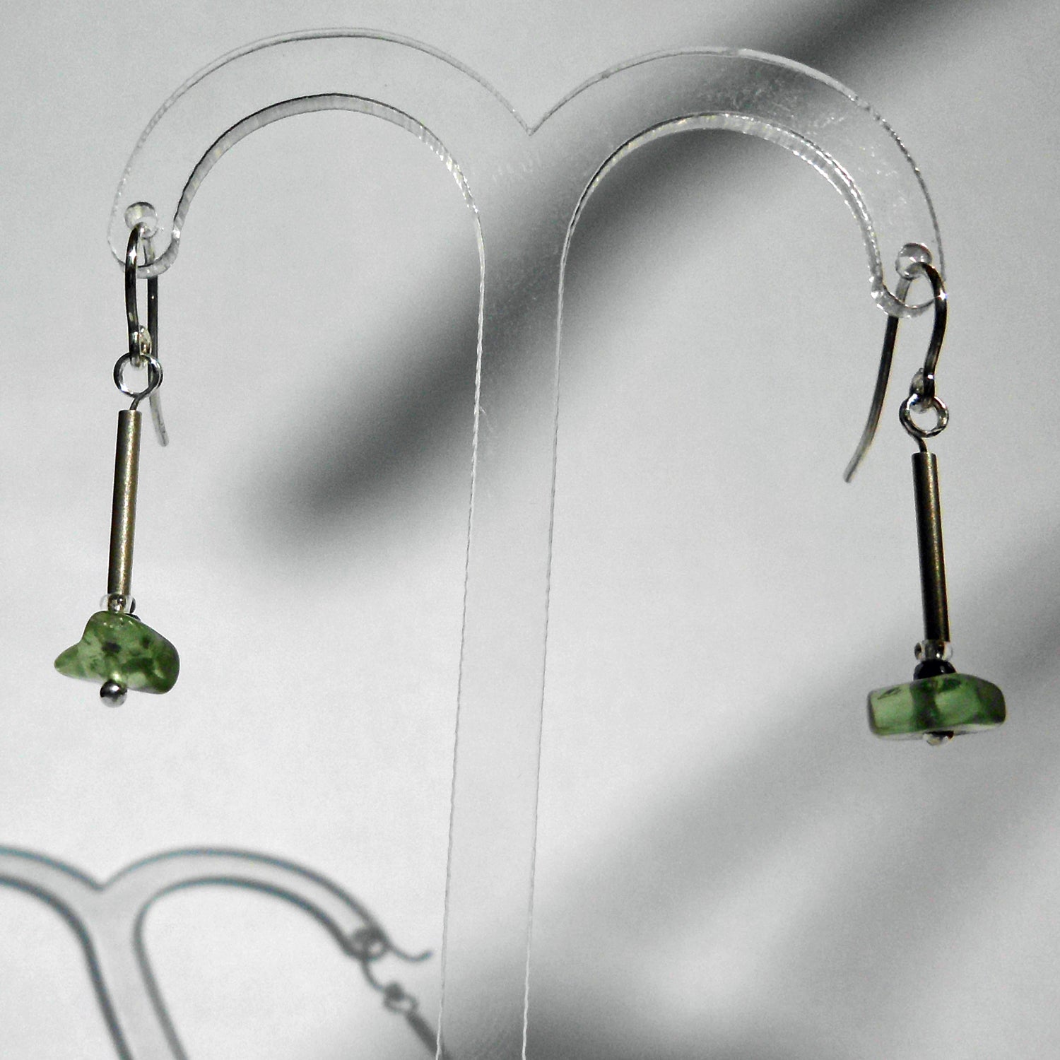 Ohrhänger aus Seeglas und 925er Silber, Einzelstück