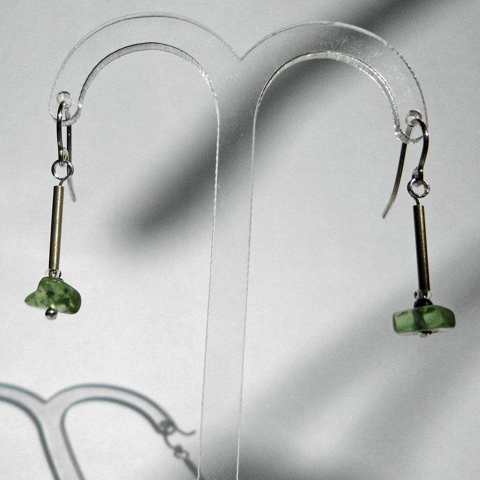 Ohrhänger aus Seeglas und 925er Silber, Einzelstück