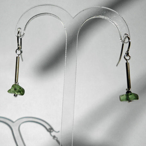 Ohrhänger aus Seeglas und 925er Silber, Einzelstück