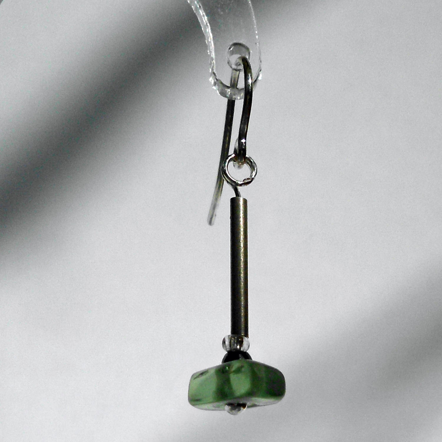 Ohrhänger aus Seeglas und 925er Silber, Einzelstück