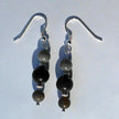 Ohrhänger aus Feuerstein und Silberperlen, Unikat