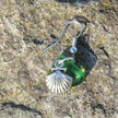 Ohrhänger aus Seeglas und Muschel, handgefertigt