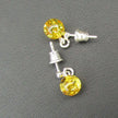 Elegante Ohrstecker aus poliertem Bernstein und Silber
