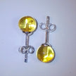 Ohrstecker aus honiggelbem Bernstein, Silber 925, Unikat