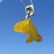 Ohrhänger Delphin aus butterscotch Bernstein, Silber 925