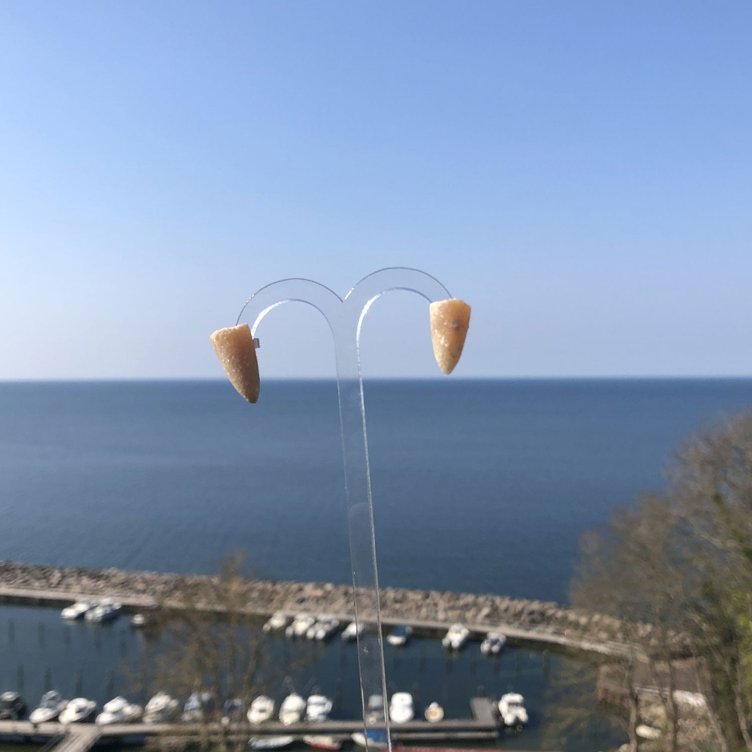 Ohrstecker aus Silber (925) mit Donnerkeilspitzen, Unikat
