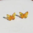 Schicke Ohrstecker aus Bernstein als Schmetterling