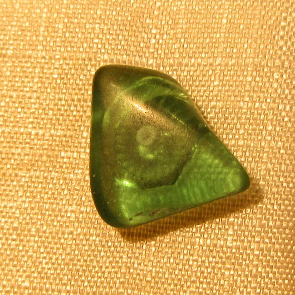 Ohrstecker aus grünem Seeglas und Silber, Unikat