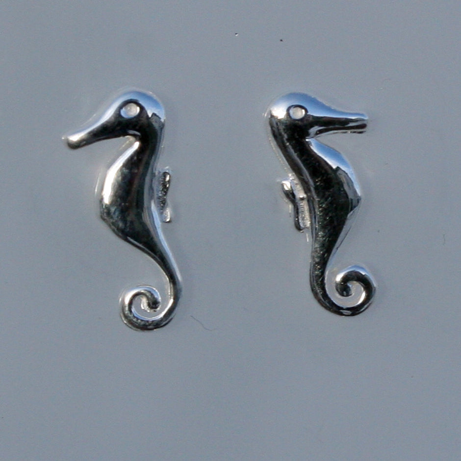Ohrstecker aus 925 Silber in Seepferdchenform