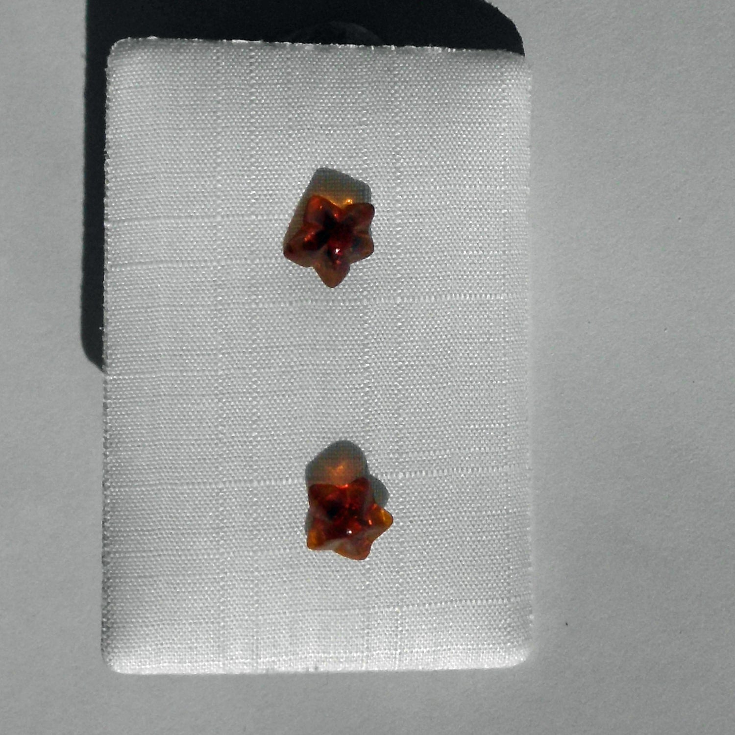 Ohrstecker mit Seesternen aus kognacfarbenem Bernstein